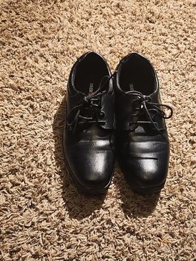 Deer Stags Black Leather Lace-Up Oxfords